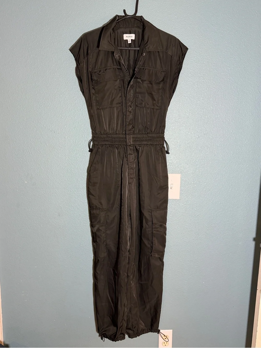 Pistola Jade Black Utility Jumpsuit - Women's Cargo Style - Picture 2 of 13